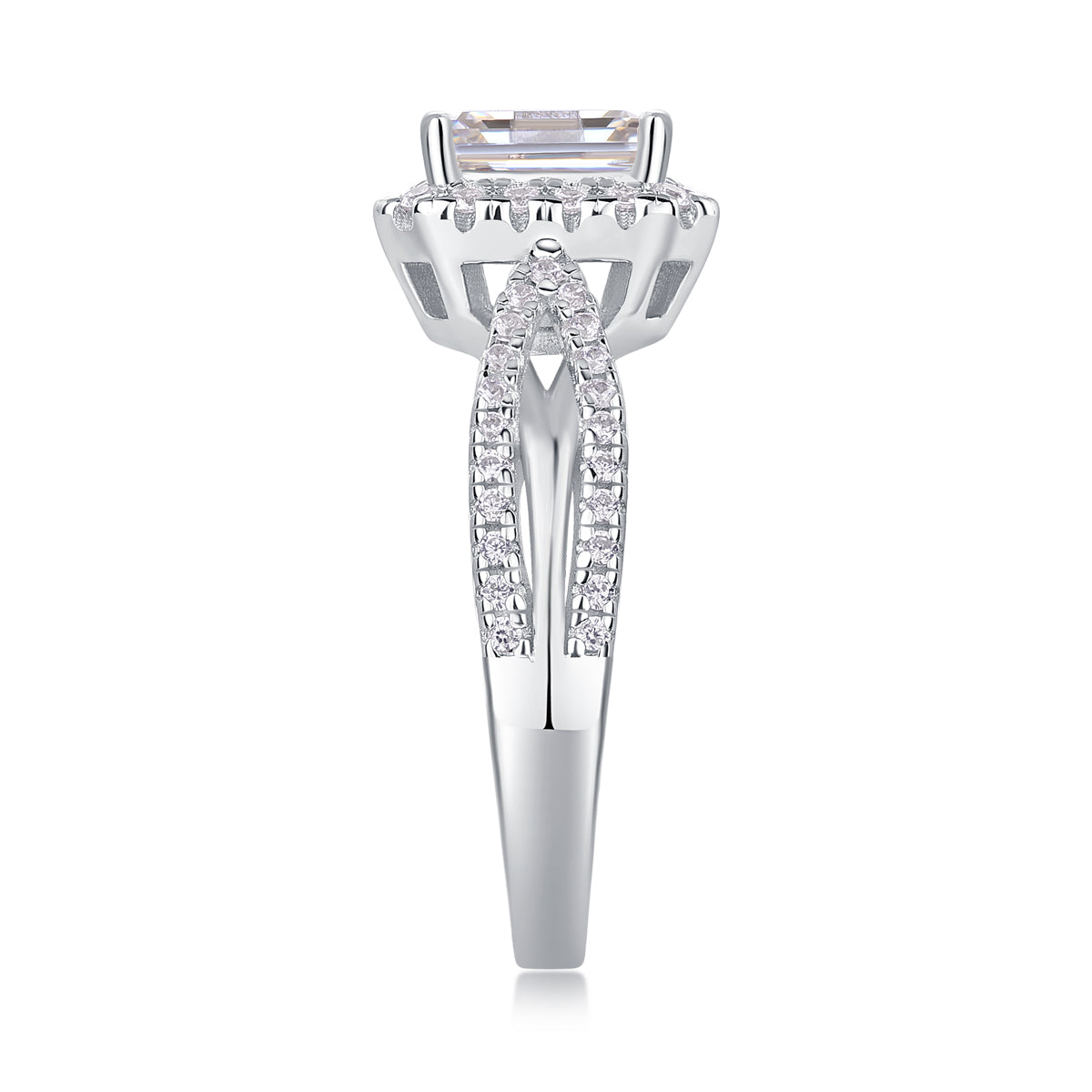 Daydream in Daylight Moissanite 1.0 Ct Emerald Cut Ring