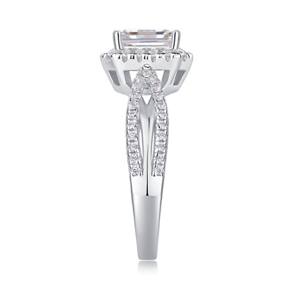 Daydream in Daylight Moissanite 1.0 Ct Emerald Cut Ring