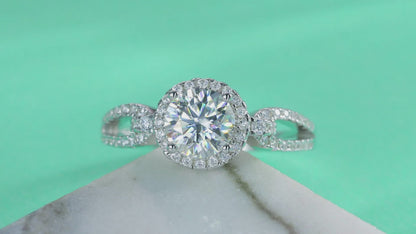 Aware of Intentions Moissanite 1.0 Ct Round Cut Ring