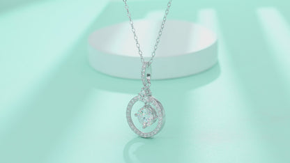 Dynamism Moissanite 1.0 Ct Round Cut Necklace