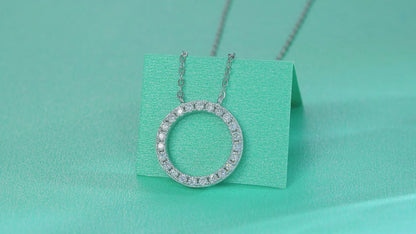 Fulfillment Moissanite 0.46 Ct Round Cut Necklace