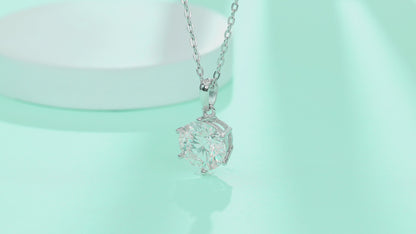 Breeze Moissanite 3.0 Ct Round Cut Necklace