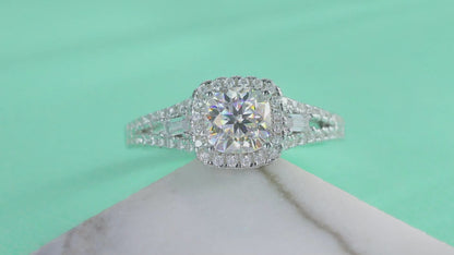 Enduring Love Moissanite 1.1 Ct Cushion Cut Ring