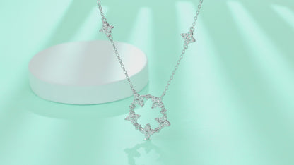 Luky Star Moissanite 1.26 Ct Round Cut Necklace