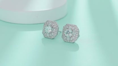 Winter Afternoon Moissanite 0.5 Ct Round Cut Earrings