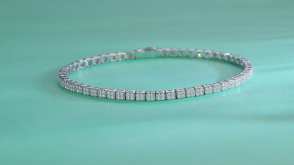 Piano Poet Moissanite 1.15 Ct Round Cut Bracelet