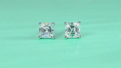 Uninhibited Moissanite 0.9 Ct Cushion Cut Earrings