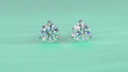 Momento Moissanite 0.5 Ct Round Cut Earrings