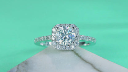 Fate Moissanite 1.0 Ct Round Cut Ring